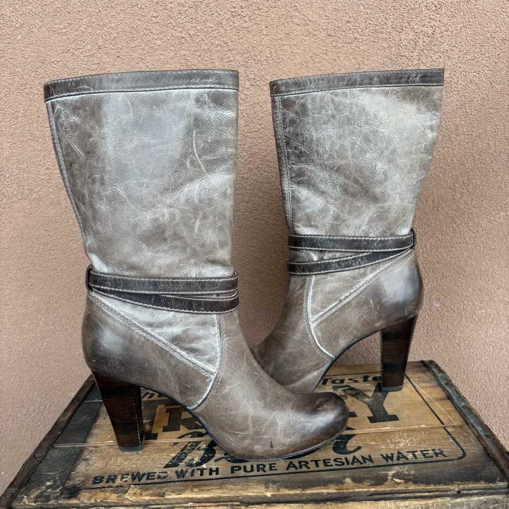 Frye Miranda Slouch Distressed Leather Boot - Picture 6 of 9